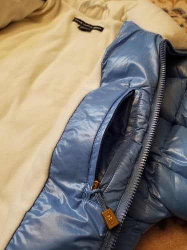 Vintage 90s Ralph Lauren Sport Quilted Puffer Down Jacket Size M Baby Blue Polo - Thumbnail 9