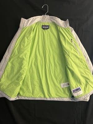 Patagonia Nano Puff Brick Quilt Jacket Kids 14 XL Silver White Primaloft Zip-Up - Thumbnail 6