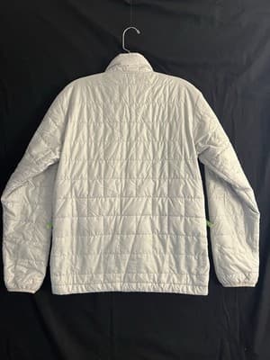Patagonia Nano Puff Brick Quilt Jacket Kids 14 XL Silver White Primaloft Zip-Up - Thumbnail 11