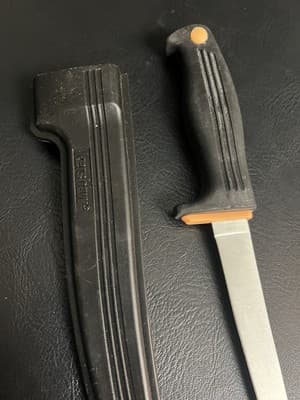 KERSHAW KAI 1257 Fish Fillet Knife 7" Blade Flexable Rubber Handle Sheathe - Thumbnail 8