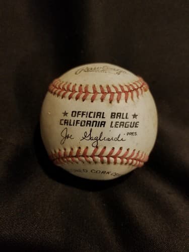 Signed California League Official Baseball Unknown Signature Rawlings 80cc Ball - Thumbnail 2