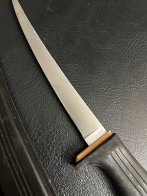 KERSHAW KAI 1257 Fish Fillet Knife 7" Blade Flexable Rubber Handle Sheathe - Thumbnail 3