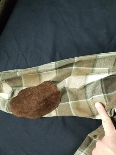 Vtg 70’s Pendleton Board Shirt Men’s M Plaid Loop Collar USA Suede Elbow Brown - Thumbnail 10