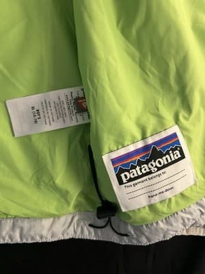Patagonia Nano Puff Brick Quilt Jacket Kids 14 XL Silver White Primaloft Zip-Up - Thumbnail 8
