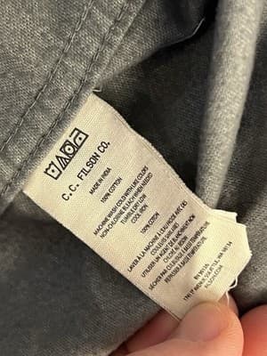 Cc Filson Field Flannel Shirt Mens L Cotton Button Up Balsam Green Home Depot - Thumbnail 10