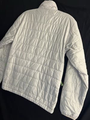 Patagonia Nano Puff Brick Quilt Jacket Kids 14 XL Silver White Primaloft Zip-Up - Thumbnail 12