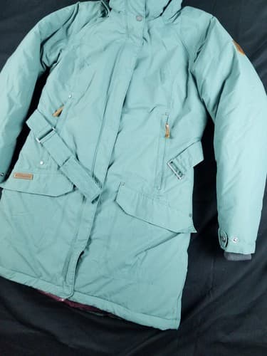 $350 Columbia Icelandite TurboDown Parka Jacket - Women's size M Green Thermal - Thumbnail 7