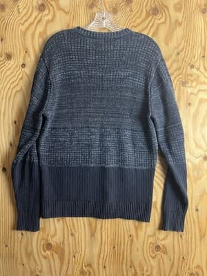 Todd Snyder Crewneck Knit Sweater Mens M Cotton Crew Neck Blue Color Block - Thumbnail 8