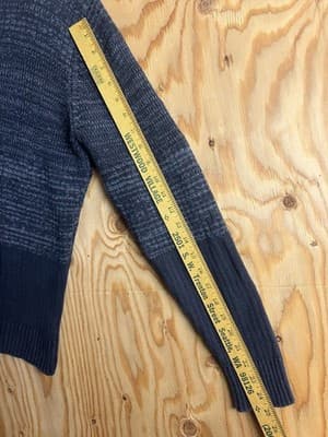 Todd Snyder Crewneck Knit Sweater Mens M Cotton Crew Neck Blue Color Block - Thumbnail 6