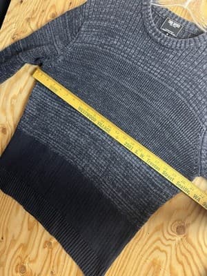 Todd Snyder Crewneck Knit Sweater Mens M Cotton Crew Neck Blue Color Block - Thumbnail 5
