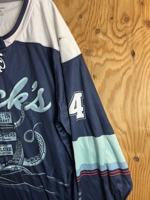 Seattle Kraken Dick's Drive-In Collab Mens XXL 56 Hockey Jersey 54 Limited Shirt - Thumbnail 4