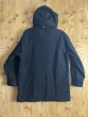 Vintage Woolrich Womens M Wool Duffle Coat Jacket Black Hooded Woman Lined - Thumbnail 13