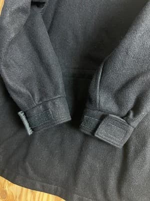 Vintage Woolrich Womens M Wool Duffle Coat Jacket Black Hooded Woman Lined - Thumbnail 14