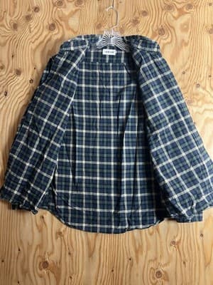 TAYLOR STITCH Mens 40 Button Front Flannel Shirt M Blue Green Plaid Cotton - Thumbnail 2