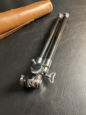 VTG VIVO 9-Section Elevator Chrome Tripod W/ 46” Compact Leather Case Japan - Thumbnail 4