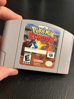 Pokemon Stadium (Nintendo 64, 2000) N64 Authentic Cartridge Only USA - Thumbnail 2