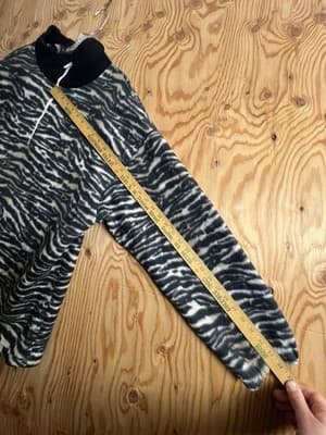VTG Talon Zebra Fleece Animal Pattern USA 1/4 Jacket 3XL Patagonia? Columbia? - Thumbnail 11