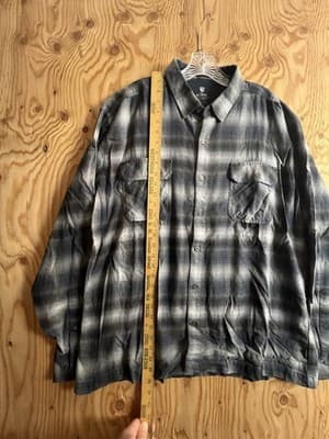 KUHL Flannel Shirt Mens 2XL Blue Plaid Dillingr Button Down Dillinger XXL 25F - Thumbnail 4