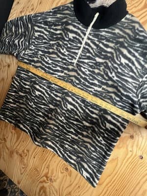 VTG Talon Zebra Fleece Animal Pattern USA 1/4 Jacket 3XL Patagonia? Columbia? - Thumbnail 9