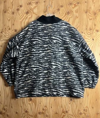 VTG Talon Zebra Fleece Animal Pattern USA 1/4 Jacket 3XL Patagonia? Columbia? - Thumbnail 12