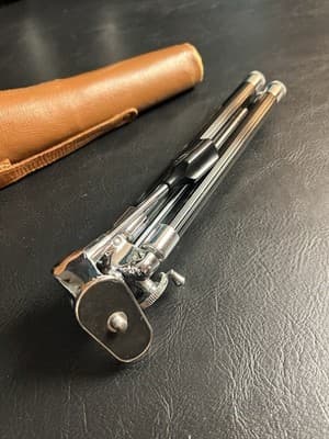 VTG VIVO 9-Section Elevator Chrome Tripod W/ 46” Compact Leather Case Japan - Thumbnail 6
