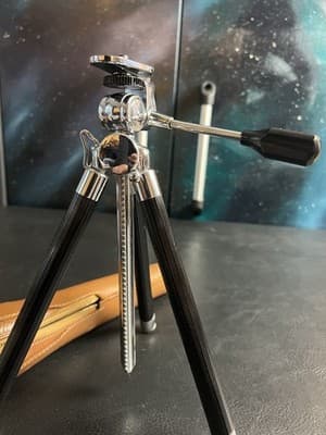 VTG VIVO 9-Section Elevator Chrome Tripod W/ 46” Compact Leather Case Japan - Thumbnail 2