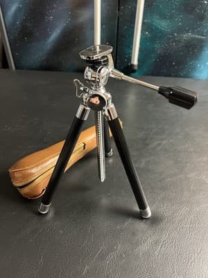 VTG VIVO 9-Section Elevator Chrome Tripod W/ 46” Compact Leather Case Japan - Image 1
