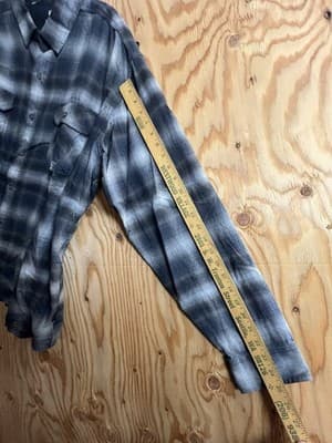 KUHL Flannel Shirt Mens 2XL Blue Plaid Dillingr Button Down Dillinger XXL 25F - Thumbnail 6
