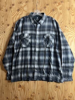 KUHL Flannel Shirt Mens 2XL Blue Plaid Dillingr Button Down Dillinger XXL 25F - Image 1