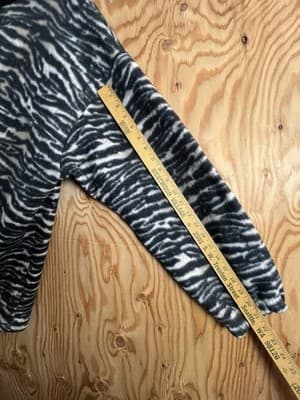 VTG Talon Zebra Fleece Animal Pattern USA 1/4 Jacket 3XL Patagonia? Columbia? - Thumbnail 10