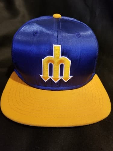 Rare Seattle Mariners Satin Trident MLB Cooperstown Collection Snapback Hat Cap - Thumbnail 6