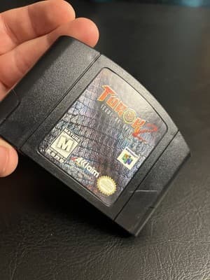 Turok 2 Seeds of Evil Black Cartridge (1998 Nintendo 64) N64 Cartridge Only USA - Thumbnail 2
