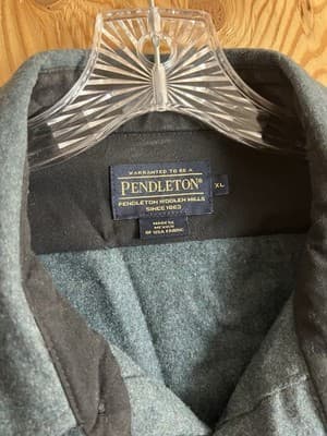 VTG Pendleton Canyon Western Wear Shirt Mens XL Wool Pearl Snap Green Blue Teal - Thumbnail 3