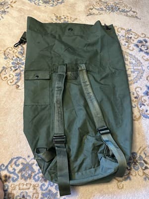 Military Nylon Duffle Bag US Army OD Green Large Two Strap Backpack 36" Long Bag - Thumbnail 8