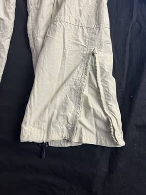 VTG Y2K Abercrombie & Fitch Mens S Tan Beige Cargo Parachute Paratrooper Pants - Thumbnail 6