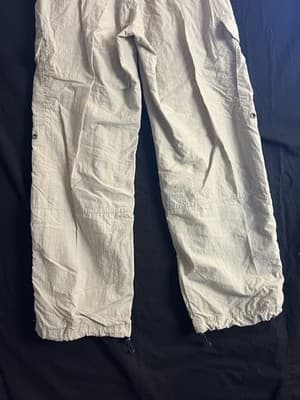 VTG Y2K Abercrombie & Fitch Mens S Tan Beige Cargo Parachute Paratrooper Pants - Thumbnail 14
