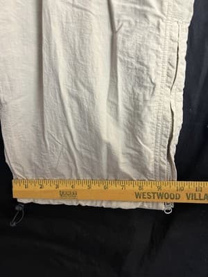 VTG Y2K Abercrombie & Fitch Mens S Tan Beige Cargo Parachute Paratrooper Pants - Thumbnail 10