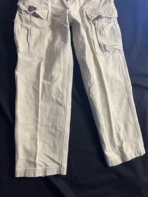 Vtg Y2K Abercrombie & Fitch Corduroy Cargo Paratrooper Pants Mens 30R Grunge - Thumbnail 5