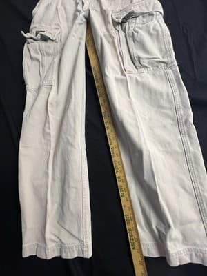 Vtg Y2K Abercrombie & Fitch Corduroy Cargo Paratrooper Pants Mens 30R Grunge - Thumbnail 9