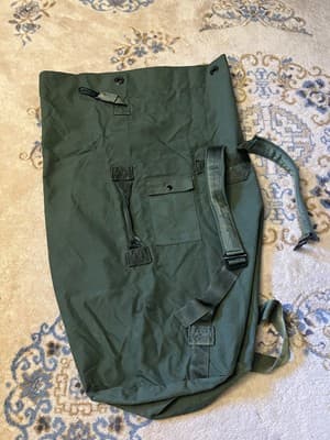 Military Nylon Duffle Bag US Army OD Green Large Two Strap Backpack 36" Long Bag - Image 1