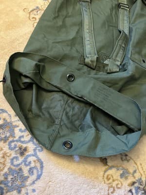 Military Nylon Duffle Bag US Army OD Green Large Two Strap Backpack 36" Long Bag - Thumbnail 10