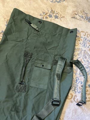 Military Nylon Duffle Bag US Army OD Green Large Two Strap Backpack 36" Long Bag - Thumbnail 3