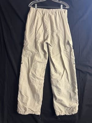 VTG Y2K Abercrombie & Fitch Mens S Tan Beige Cargo Parachute Paratrooper Pants - Thumbnail 12