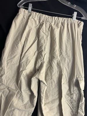 VTG Y2K Abercrombie & Fitch Mens S Tan Beige Cargo Parachute Paratrooper Pants - Thumbnail 13
