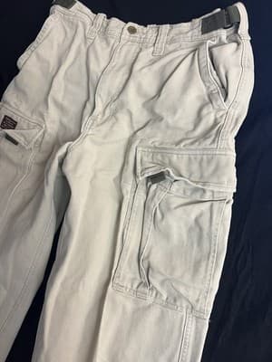 Vtg Y2K Abercrombie & Fitch Corduroy Cargo Paratrooper Pants Mens 30R Grunge - Thumbnail 4