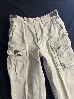 Vtg Y2K Abercrombie & Fitch Corduroy Cargo Paratrooper Pants Mens 30R Grunge - Thumbnail 2