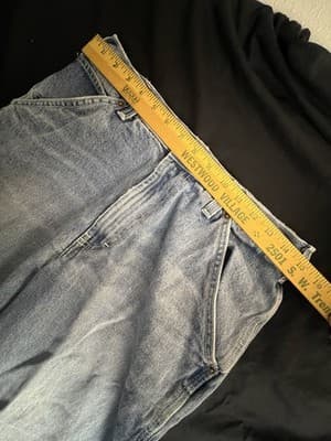 VTG Y2K Abercrombie & Fitch Men’s 32R Carpenter Jeans Wide Leg Baggy 30x30 - Thumbnail 8