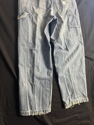 VTG Y2K Abercrombie & Fitch Men’s 32R Carpenter Jeans Wide Leg Baggy 30x30 - Thumbnail 14