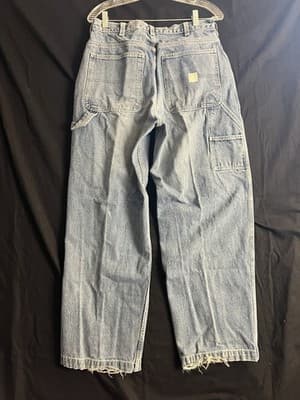 VTG Y2K Abercrombie & Fitch Men’s 32R Carpenter Jeans Wide Leg Baggy 30x30 - Thumbnail 11