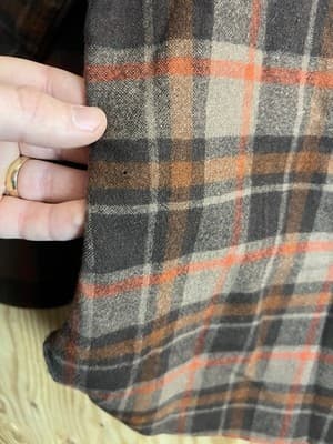 VTG 70s Pendleton Mens L Shirt Wool High Grade Western Wear Pearl Snap Brown Red - Thumbnail 14